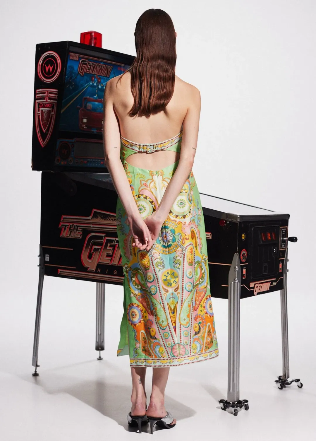 Alemais Pinball Bodice Midi Dress Print Size 10  for rent on The Volte - main image