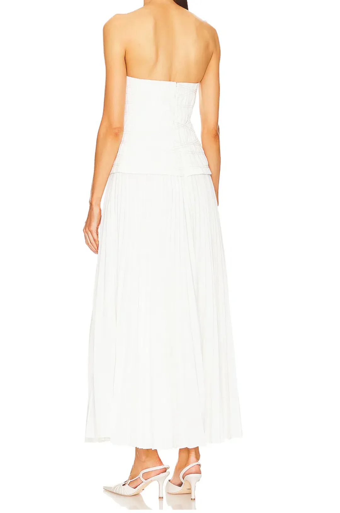 Acler Bristol Midi Dress in Ivory White Size S / AU 8 for rent on The Volte - main image