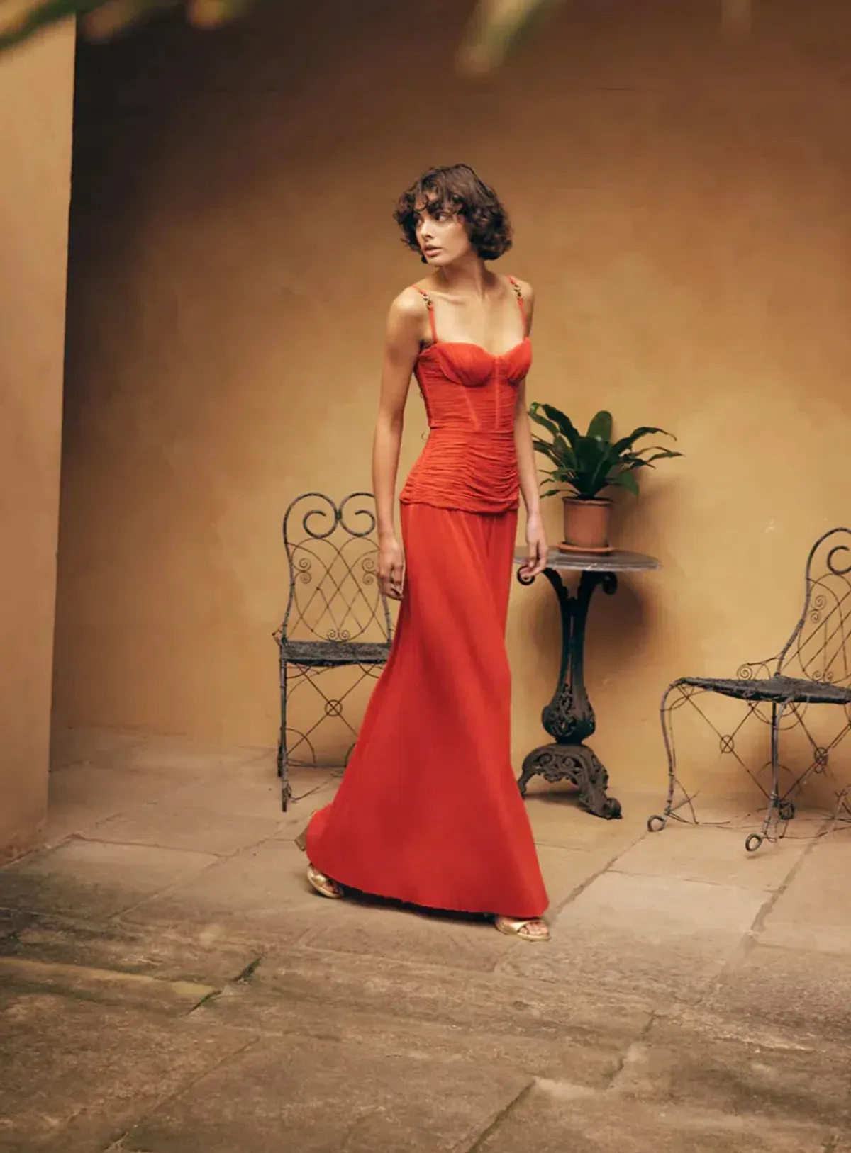 Manning Cartell Double Time Pleat Dress Red Size XXS / AU 4 for rent on The Volte - main image