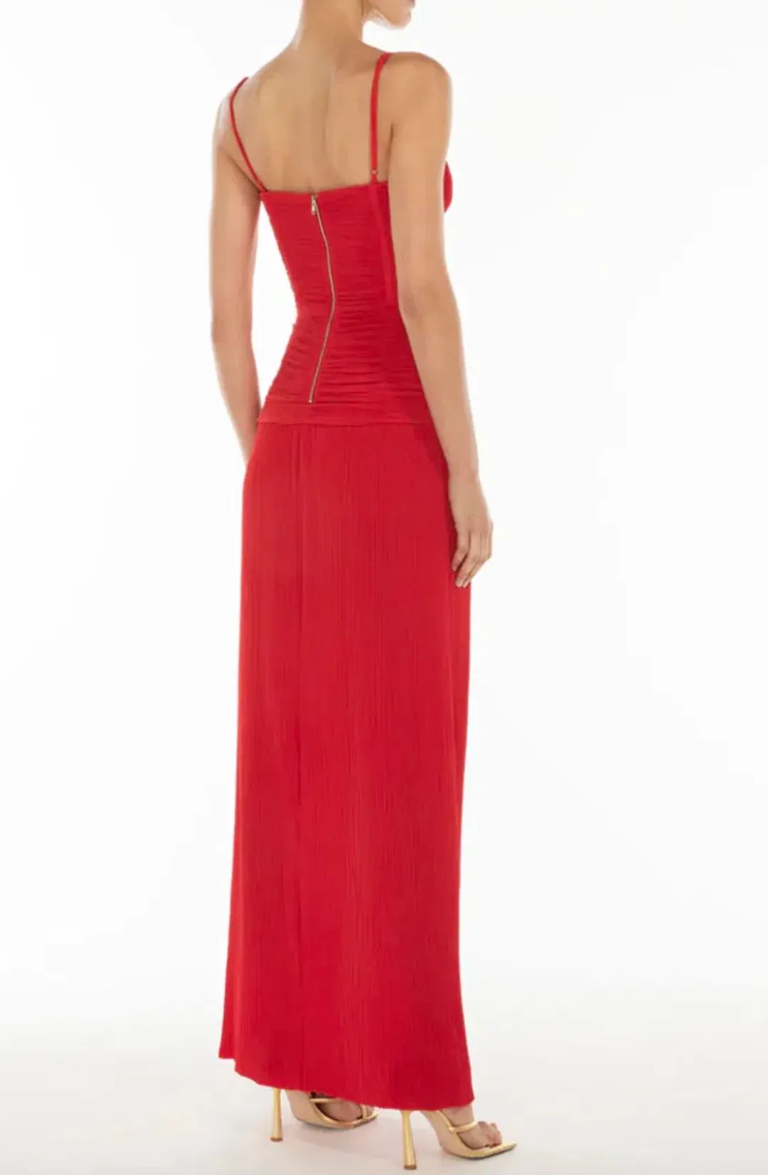 Manning Cartell Double Time Pleat Dress Red Size XXS / AU 4 for rent on The Volte - main image
