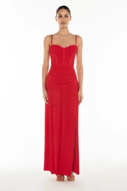 Manning Cartell Double Time Pleat Dress Red Size XXS / AU 4 for rent on The Volte - image 2