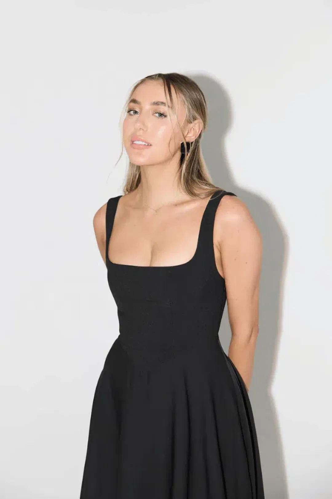 Odd Muse The Ultimate Muse High Waist Square Neck Midi Dress Black Size S / AU 8 for rent on The Volte - main image