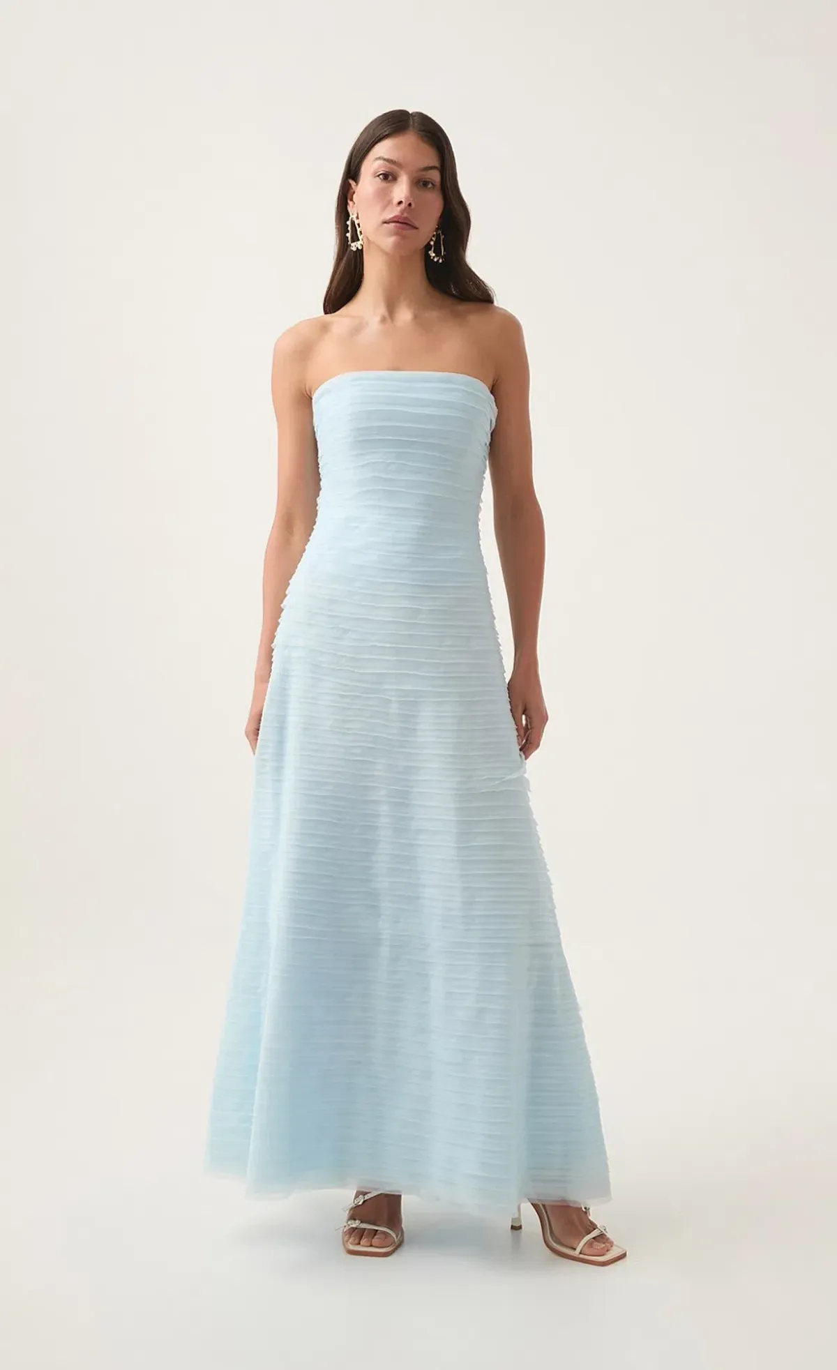 Aje Soundscape Maxi Dress Sea Breeze Size 6 for rent on The Volte - main image