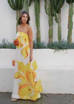 Acler Hopton Dress Ivory Calla Lily Size 10 for rent on The Volte - image 1