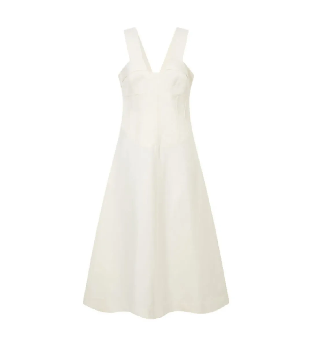 Oroton Bodice Detail Dress Cream Size 10 for rent on The Volte - main image