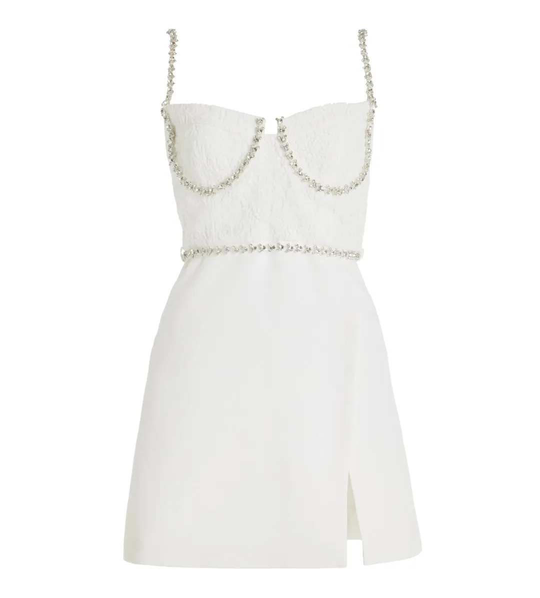 Self Portrait Cord Lace Mini Dress White Size UK 8 / AU 8 for rent on The Volte - main image