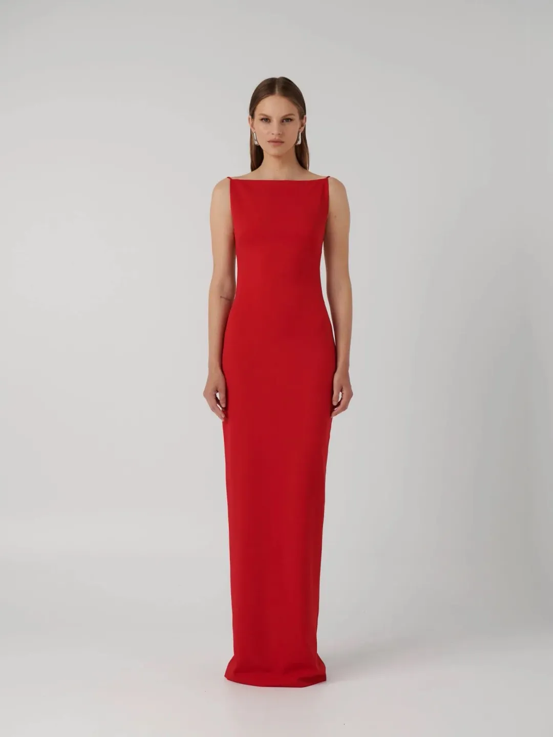 Effie Kats Gabbi Gown Cherry Red Size AU 10 for rent on The Volte - main image