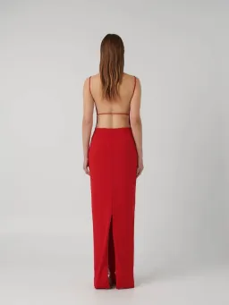 Effie Kats Gabbi Gown Cherry Red Size AU 10 for rent on The Volte - image 2