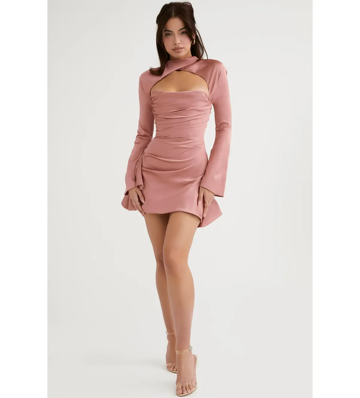 House of CB Toira Dress Rose Size XS / AU 6 for rent on The Volte - main image
