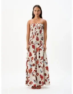 Roame Millie Dress in Cactus Bloom Sand Size 2 / AU 10 for rent on The Volte - image 1