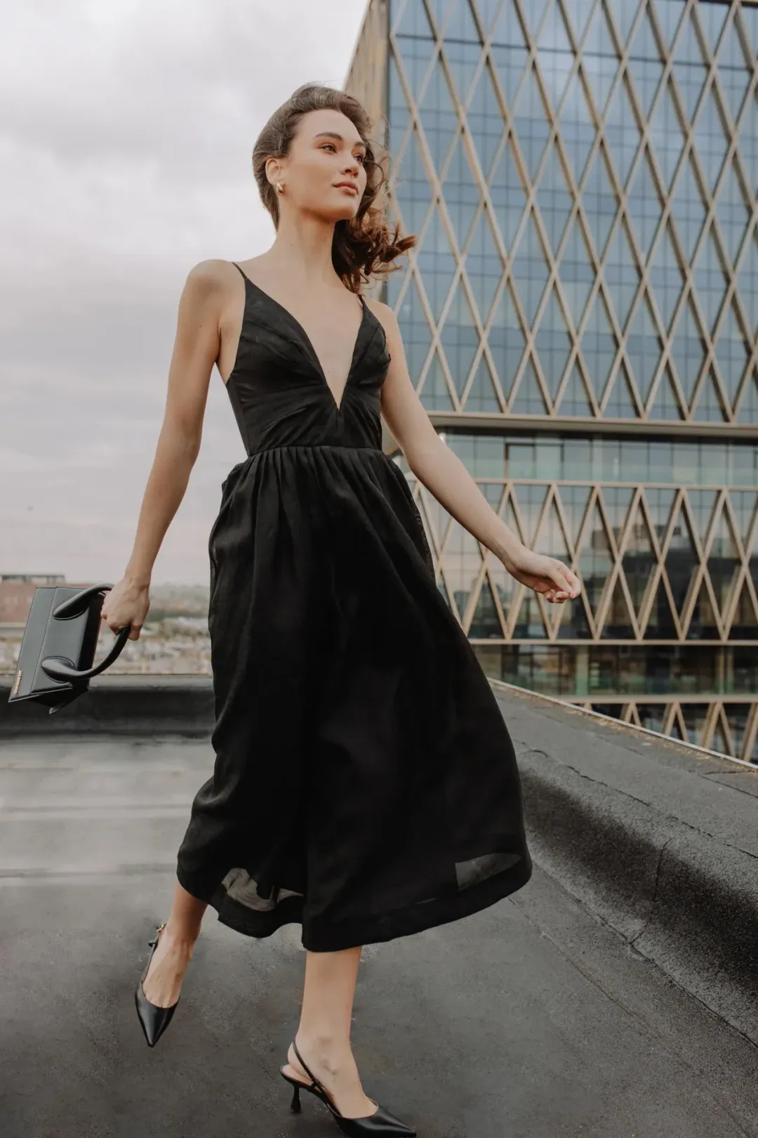 Zimmermann Illustration V Neck Midi Dress Black Size 1 / AU 10 for rent on The Volte - main image