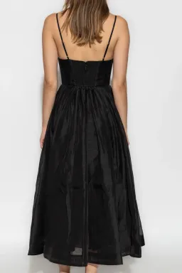 Zimmermann Illustration V Neck Midi Dress Black Size 1 / AU 10 for rent on The Volte - image 2