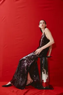Alemais Geanie Sequin Gown Chocolate Brown Size 8 AU for rent on The Volte - image 17