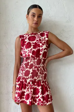 Sir the Label Cinta Open Back Mini Dress Valentina Floral Print Size 2 / AU 10 for rent on The Volte - image 2