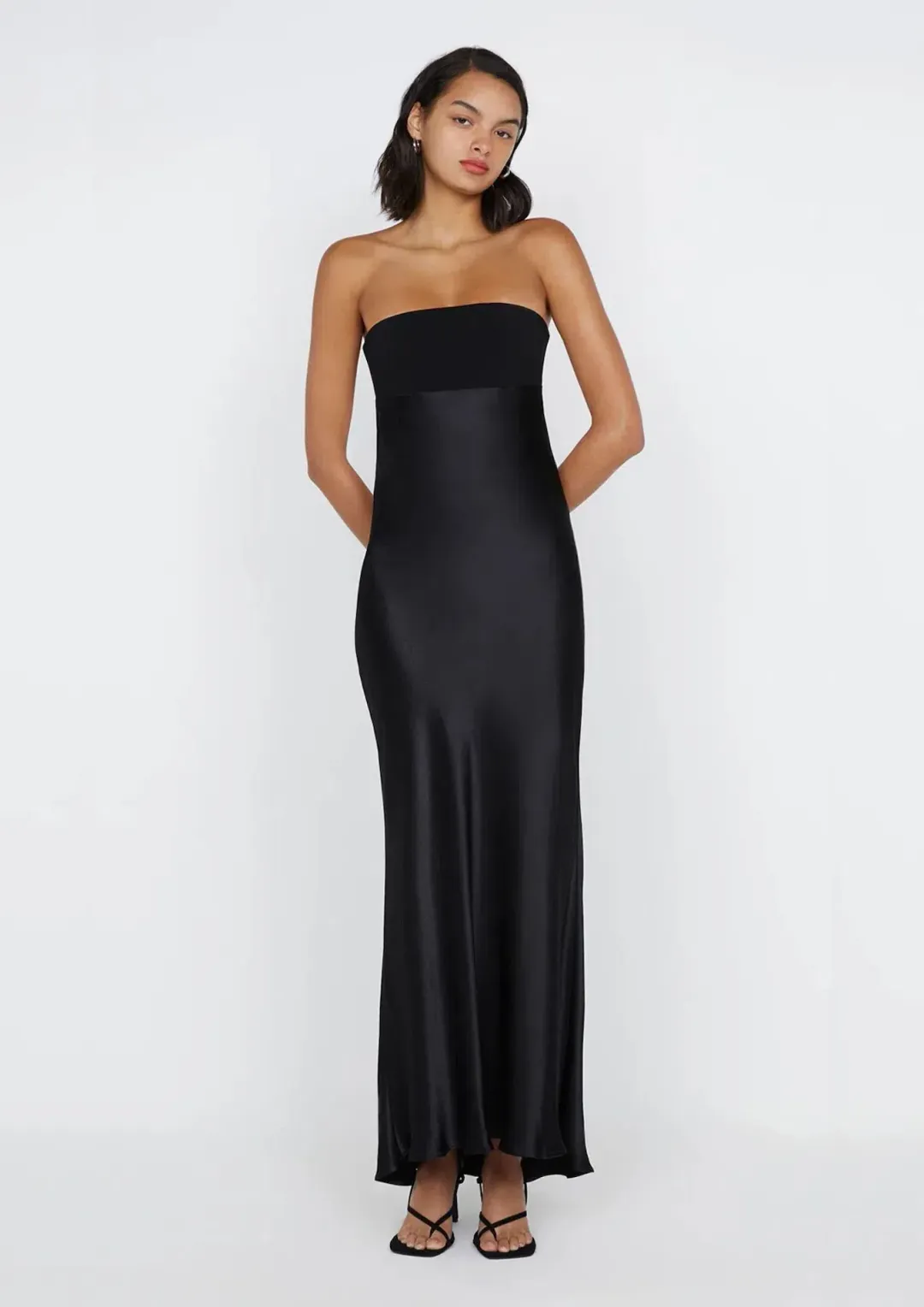 Bec & Bridge Zari Strapless Maxi Dress Black Size 10  for rent on The Volte - main image