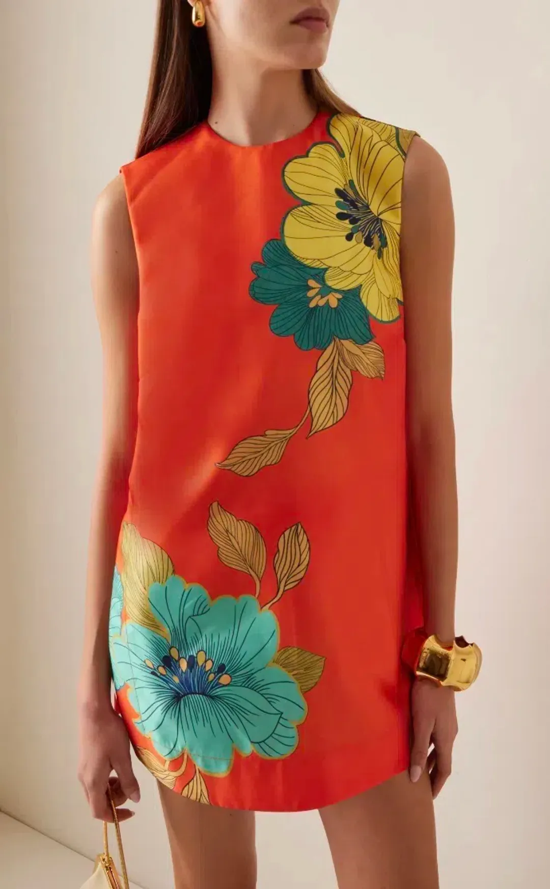  Alemais Piato Mini Dress Marigold Orange Size 10 AU for rent on The Volte - main image