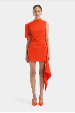 SIR THE LABEL DAHLIA MINI DRESS IN TANGERINE SIZE 3/AU 12 for rent on The Volte - image 1