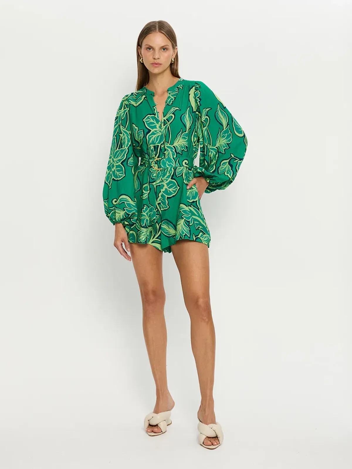 Kivari Fiora Playsuit Green Size 8 for rent on The Volte - main image