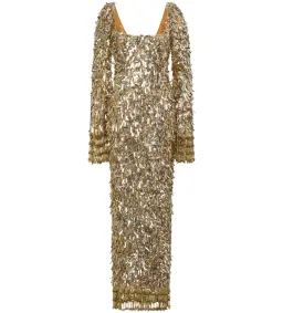 Rachel Gilbert Posie Maxi Gown Gold Size 10 for rent on The Volte - image 2