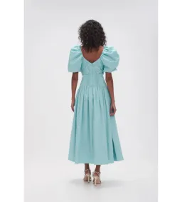 Aje Gabrielle Plunge Midi Dress Spearmint Blue Size AU 14 for rent on The Volte - image 3
