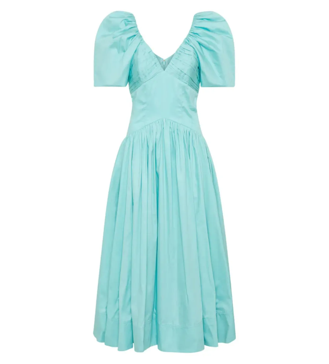 Aje Gabrielle Plunge Midi Dress Spearmint Blue Size AU 14 for rent on The Volte - main image