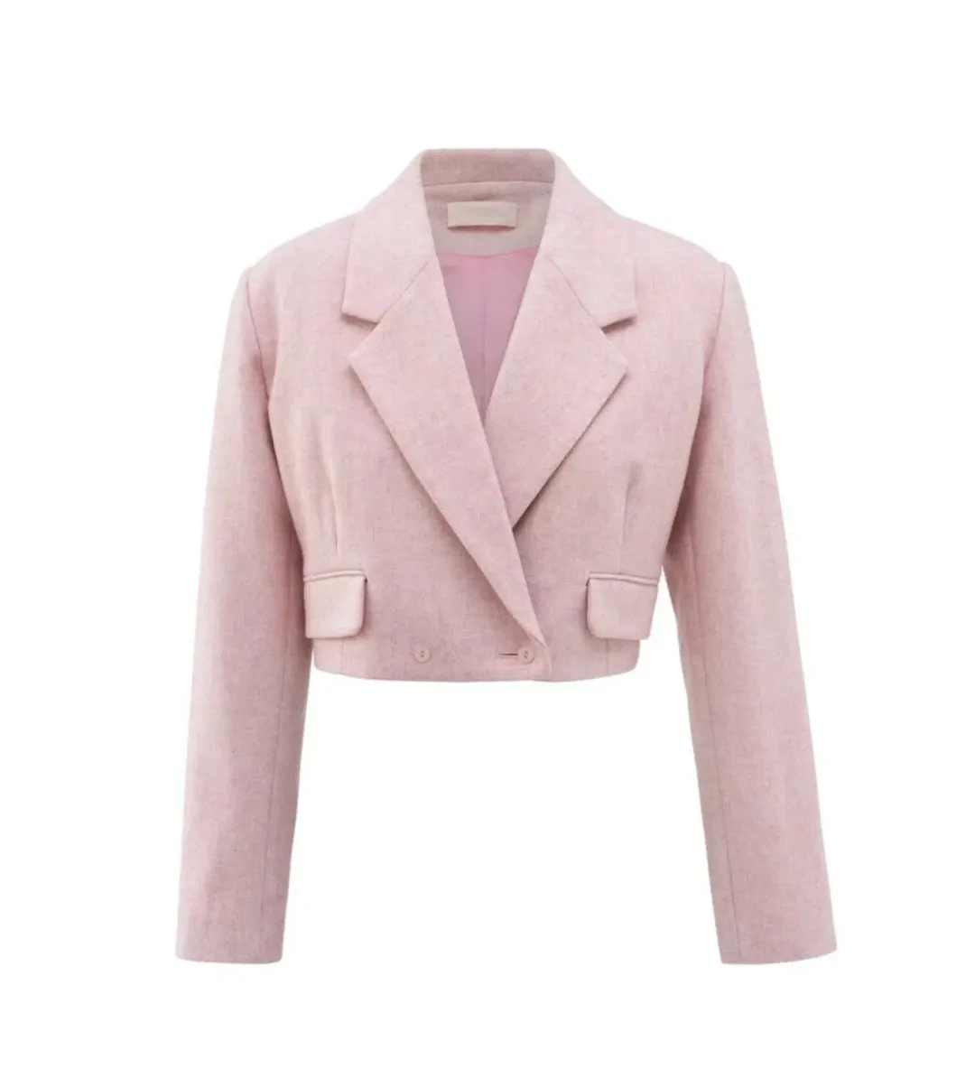Sofia The Label Farrah Straight Leg Pants and Cropped Blazer Pink Set Size AU 14 for rent on The Volte - main image