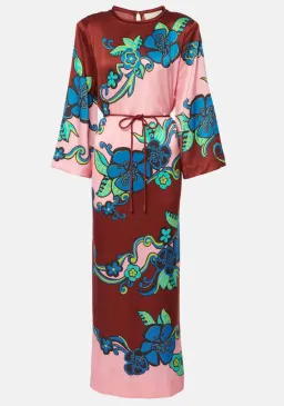 Alémais Azalea Silk Midi Dress Pink Floral Size AU 14 for rent on The Volte - image 3