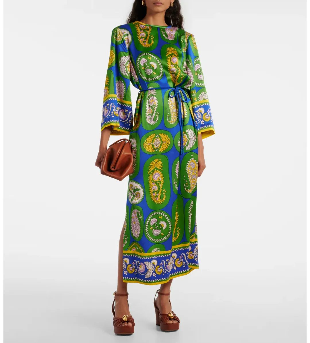 Alémais Gina Silk Midi Dress Print Size AU 16 for rent on The Volte - main image