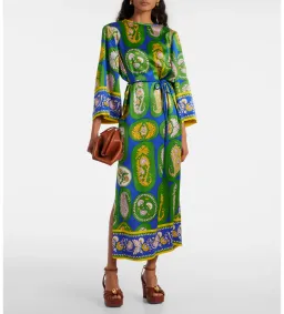 Alémais Gina Silk Midi Dress Print Size AU 14 for rent on The Volte - image 1