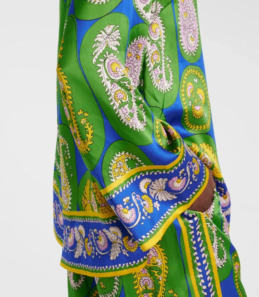 Alémais Gina Silk Satin Shirt and Wide Leg Pant Set Print Size AU 16 for rent on The Volte - main image