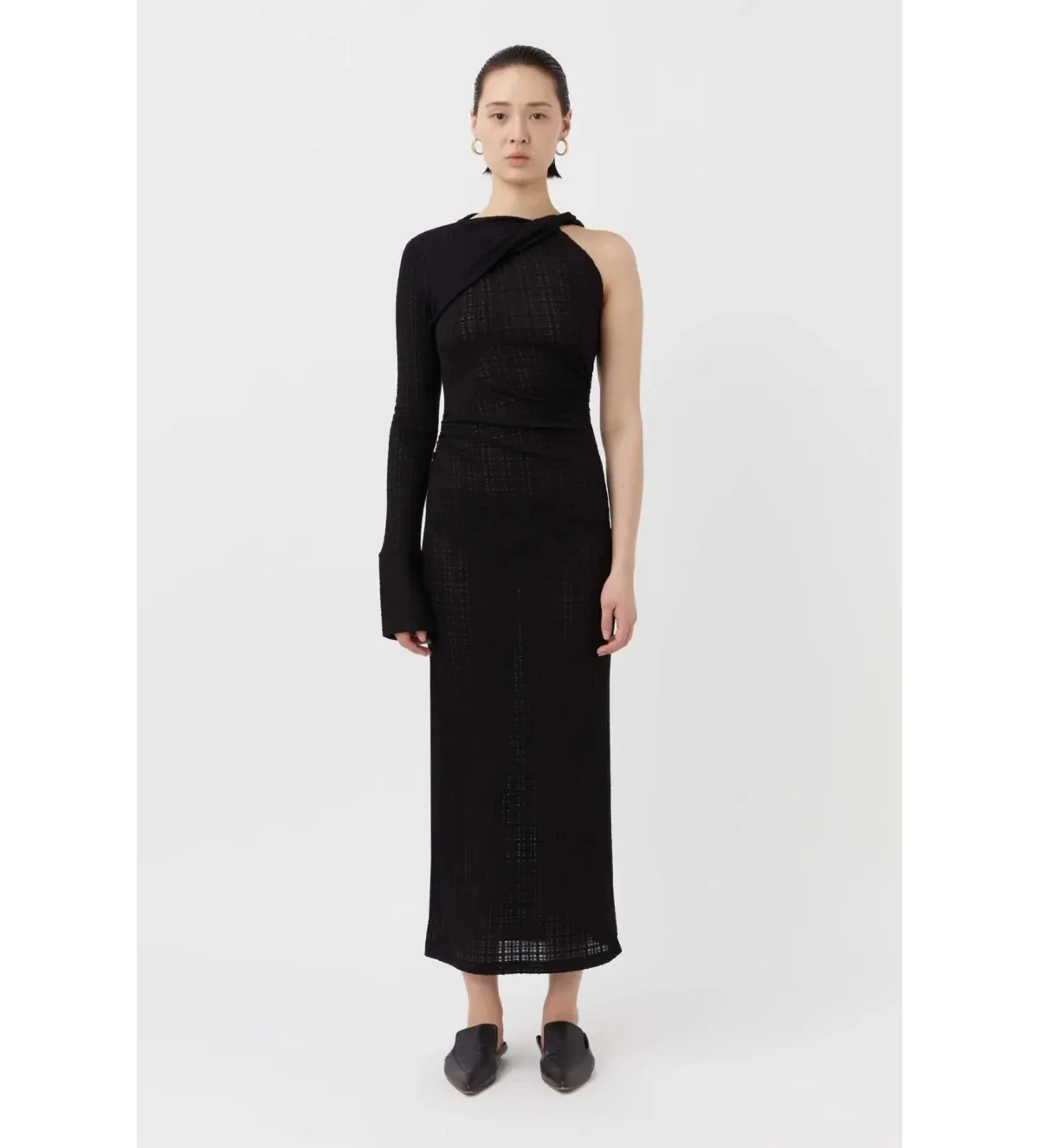 Camilla & Marc Cypress Midi Dress Black Size AU 14 for rent on The Volte - main image
