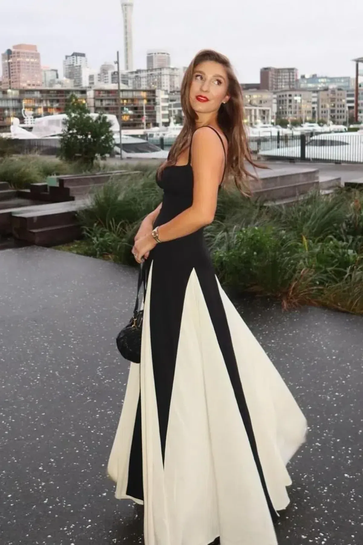 Arcina Ori Paloma Dress Black/White Size AU 8 for rent on The Volte - main image
