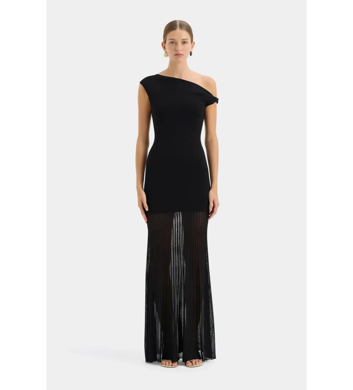 Sir the Label Indigo Twist Dress Black Size AU 6 for rent on The Volte - main image