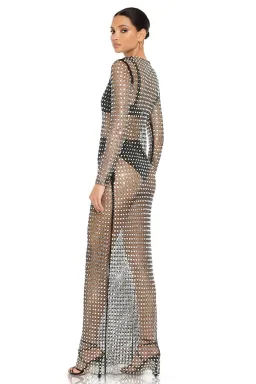 Nookie Fame Long Sleeve Gown Silver Size XS / AU 6 for rent on The Volte - image 2