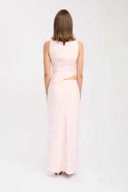 Kookai Maria High Cowl Top & Maxi Skirt Set Heavenly Pink Size 12 for rent on The Volte - image 3