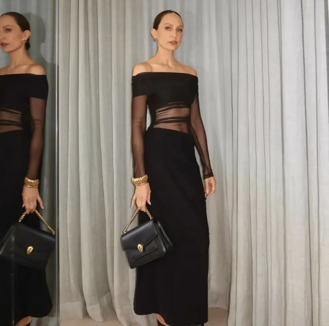 BENNI Yasmin Maxi Dress Black Size AU 6 for rent on The Volte - main image