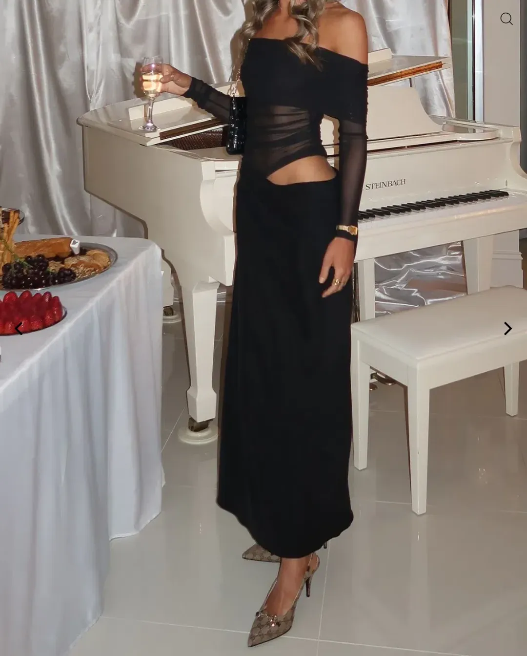 BENNI Yasmin Maxi Dress Black Size AU 6 for rent on The Volte - main image