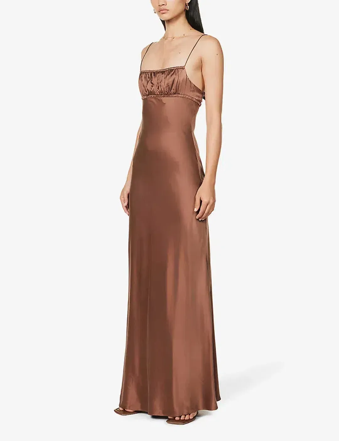 Bec & Bridge Amber Maxi Dress Brown Size 6 for rent on The Volte - main image