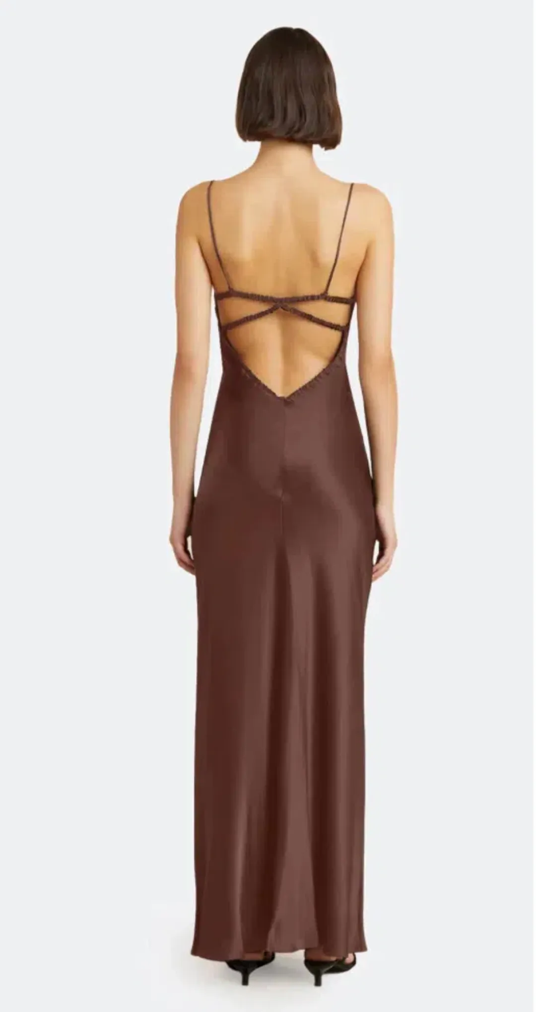 Bec & Bridge Amber Maxi Dress Brown Size 6 for rent on The Volte - main image