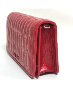 Miu Miu Matelasse Flap Clutch with removable strap Red for rent on The Volte - image 2