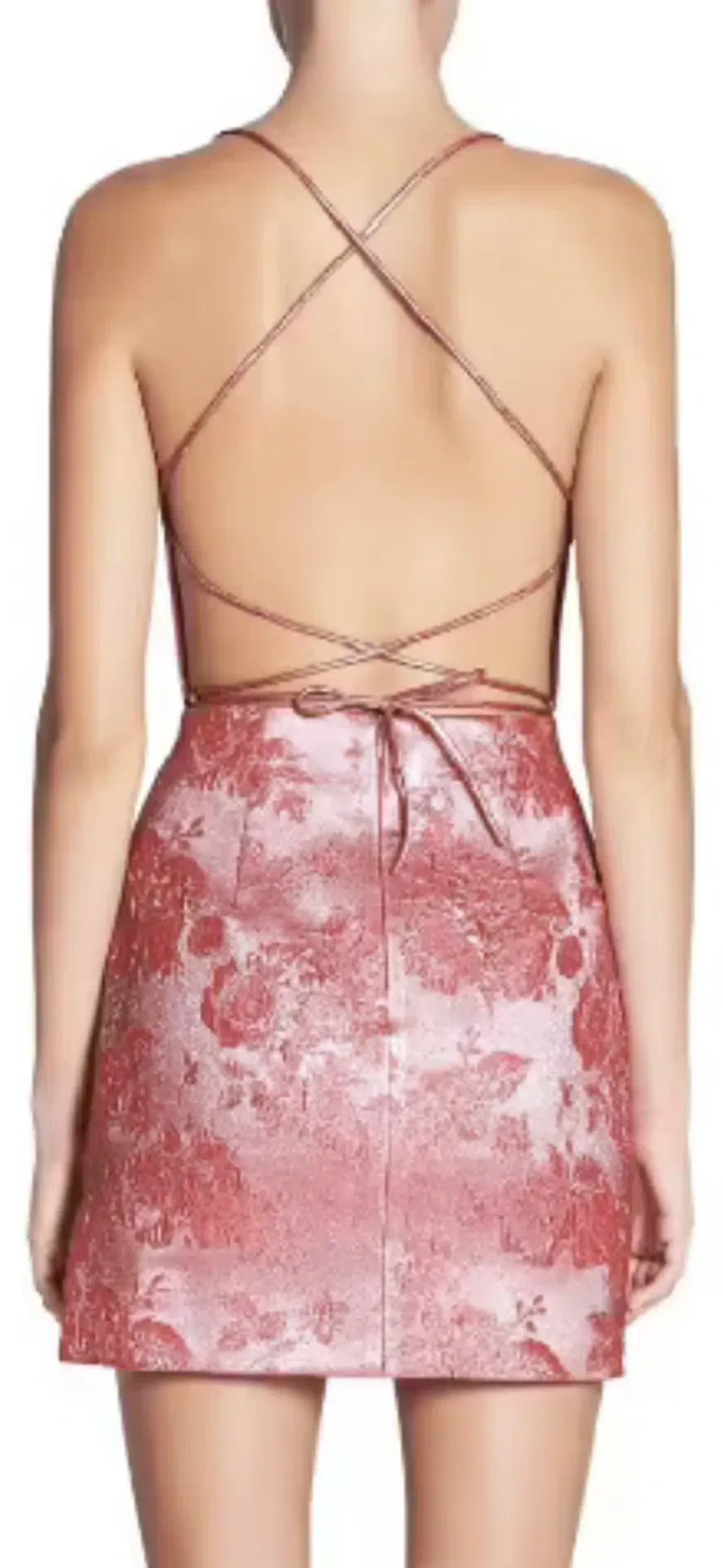 Manning Cartell Kyoto Calling Mini Dress Pink Metallic Size 8 for rent on The Volte - main image