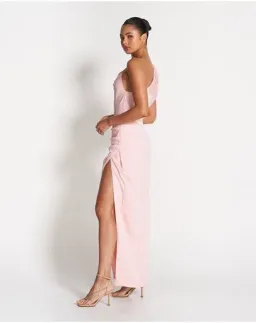 Sofia The Label May Draped One Shoulder Gown In Baby Pink Size 10 for rent on The Volte - image 2