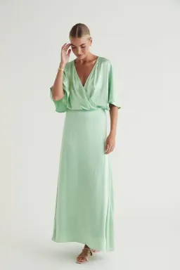 Mos The Label Calista Maxi Dress In Mint Size 14  for rent on The Volte - image 1