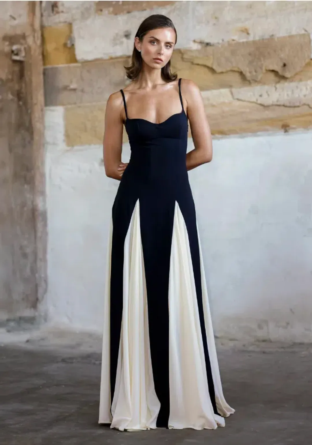 Arcina Ori Paloma Dress Black/White Size 12 for rent on The Volte - main image