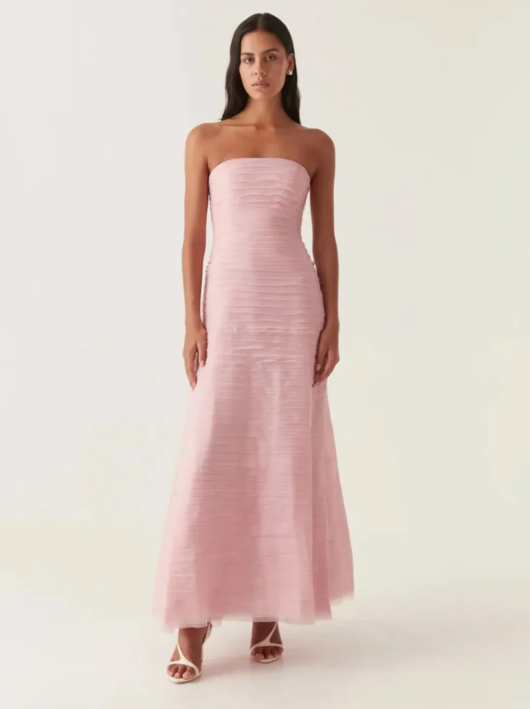 Aje Soundscape Maxi Dress Pink Size 6 for rent on The Volte - main image