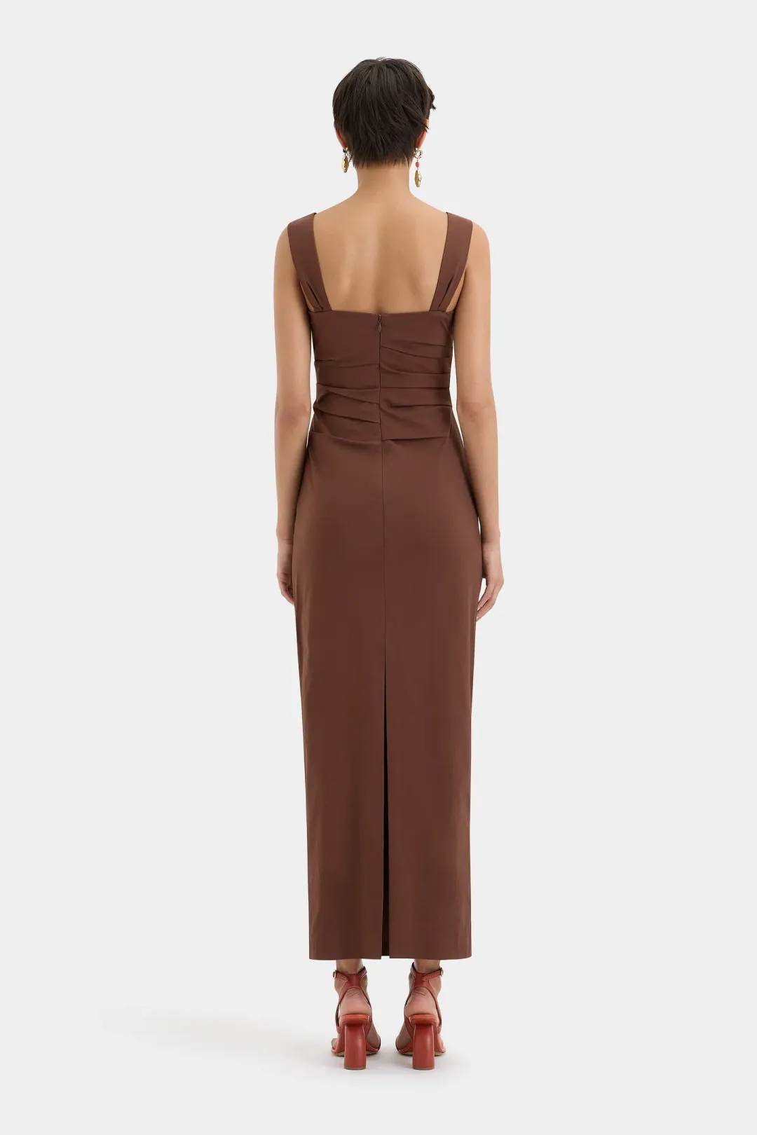 Sir the Label Dahlia Balconette Gown Chocolate Brown Size 10 for rent on The Volte - main image