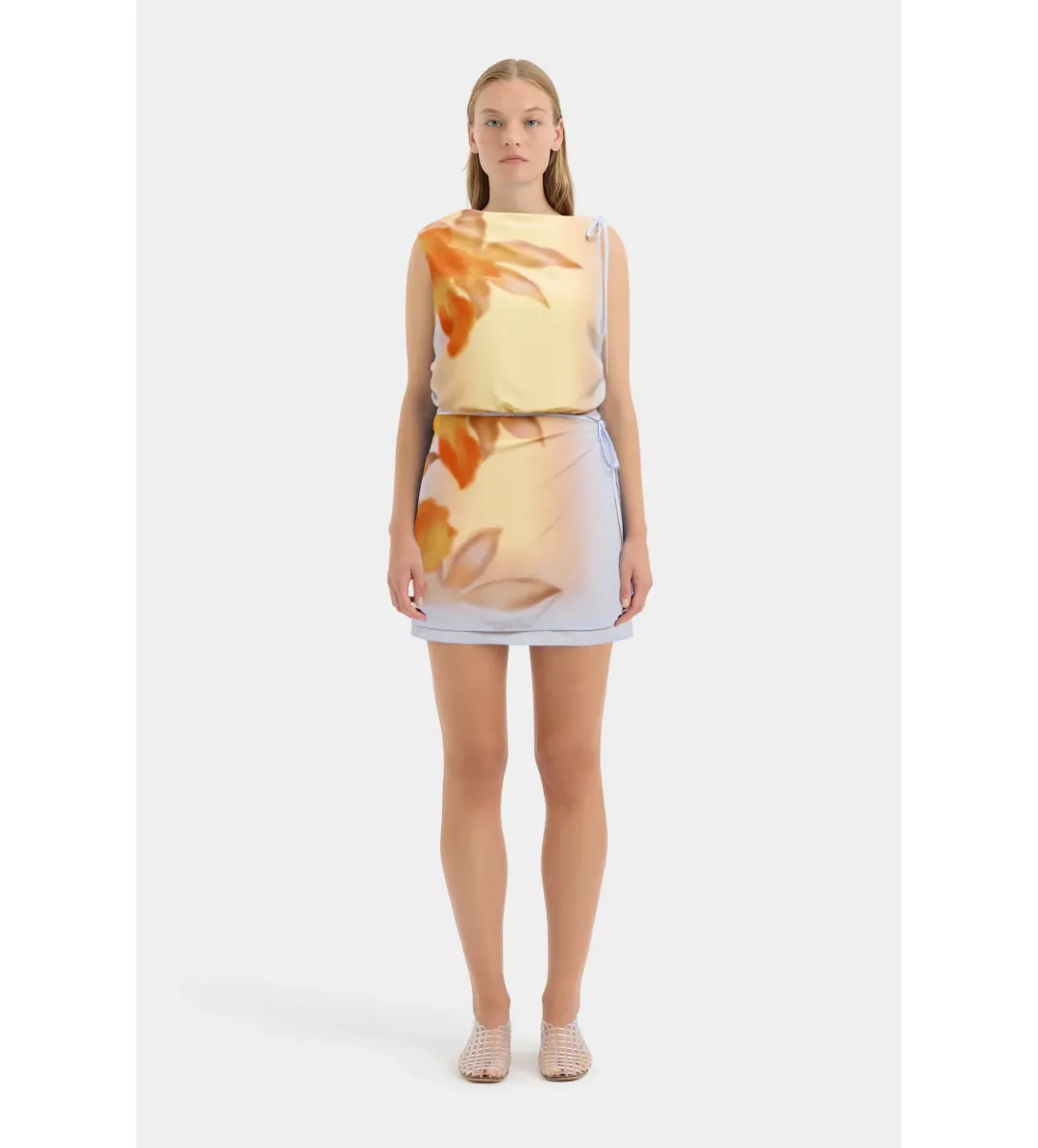 Sir the Label Serene Mini Dress in Sequoia Floral Size 0 / AU 6 for rent on The Volte - main image