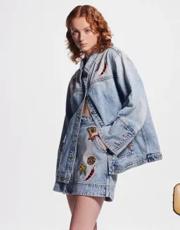 Alemais Jackpot Denim Jacket Size AU 8 and Mini Skirt Size AU 10 Blue for rent on The Volte - image 5