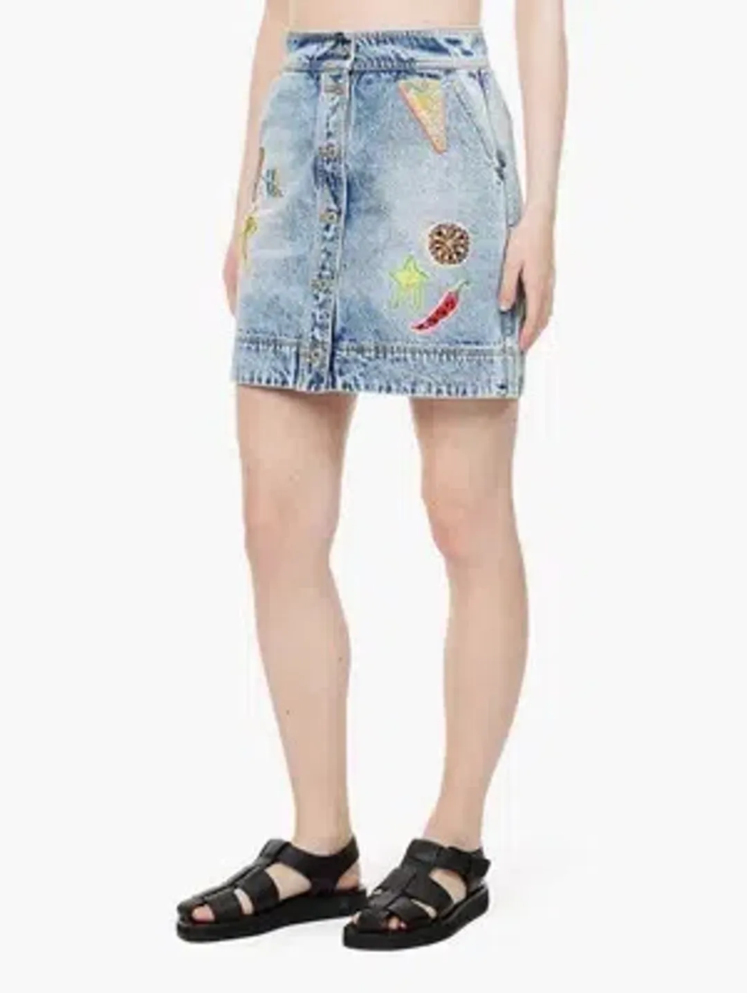 Alemais Jackpot Denim Jacket Size AU 8 and Mini Skirt Size AU 10 Blue for rent on The Volte - main image