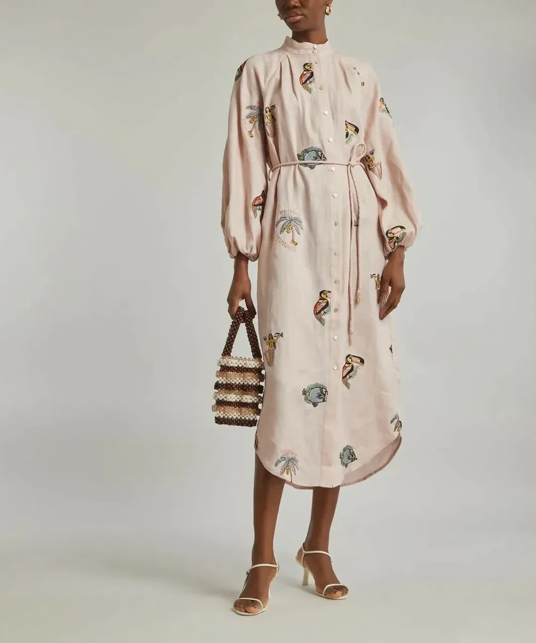 Alemais Vacay Mermaid Shirtdress Pink Size AU 10  for rent on The Volte - main image